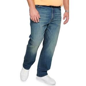 Men's Big Lee Extreme Motion MVP Men's Jeans Relaxed Fit Straight Leg Size 48